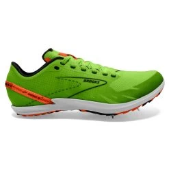 BROOKS Unisex Draft XC Spike - Green Grecko/Red Orange/White- Regular (D)