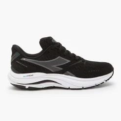 Diadora Women's Mythos Blushield Vortice 8 Running Shoe - Black/White-Regular (B)