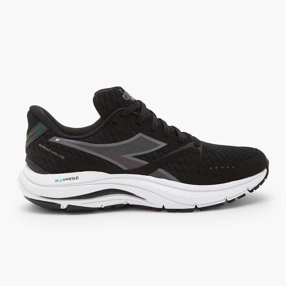 Diadora Women's Mythos Blushield Vortice 8 Running Shoe - Black/White-Regular (B) 3 Diadora Women's Mythos Blushield Vortice 8 Running Shoe - Black/White-Regular (B)