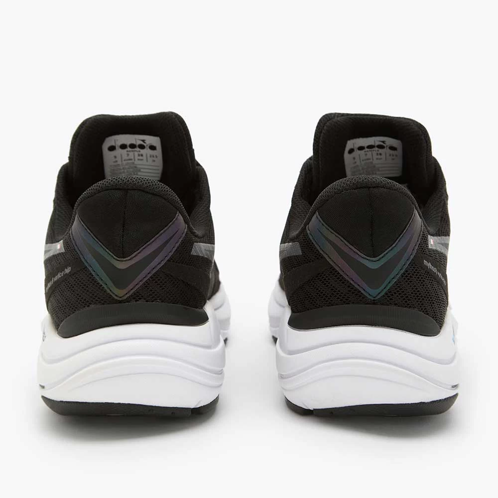 Diadora Women's Mythos Blushield Vortice 8 Running Shoe - Black/White-Regular (B) 6 Diadora Women's Mythos Blushield Vortice 8 Running Shoe - Black/White-Regular (B) - Image 4