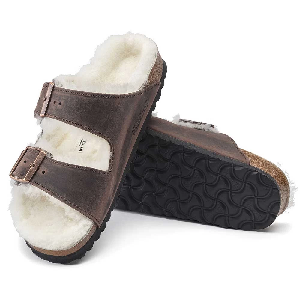 Birkenstock Arizona Shearling Sandal - Habana Natural- Medium/Narrow 6 Birkenstock Arizona Shearling Sandal - Habana Natural- Medium/Narrow - Image 4