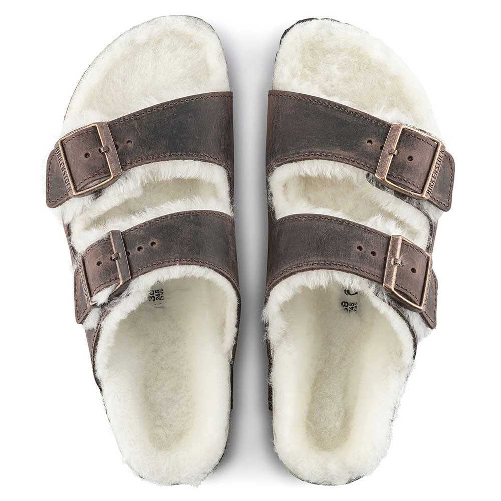 Birkenstock Arizona Shearling Sandal - Habana Natural- Medium/Narrow 7 Birkenstock Arizona Shearling Sandal - Habana Natural- Medium/Narrow - Image 5