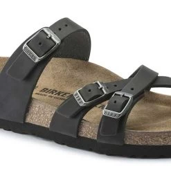 Birkenstock Women's Franca Oiled Leather Sandals- Black- Regular/Wide -Women Shoes Shop 1021203 detail 1