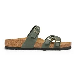 Birkenstock Women's Franca Nubuck Sandal - Thyme - Regular/Wide -Women Shoes Shop 1025725 side