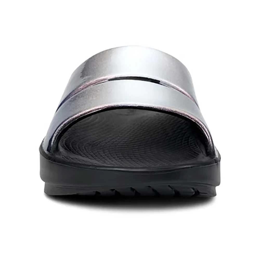 OOfos Women's OOahh Luxe Slide- Calypso 5 OOfos Women's OOahh Luxe Slide- Calypso - Image 3
