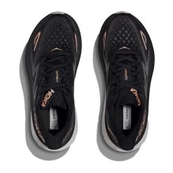 Hoka Women's Clifton 9 Running Shoe - Black/Rose Gold - Wide (D) -Women Shoes Shop 1127896 BRGL 2