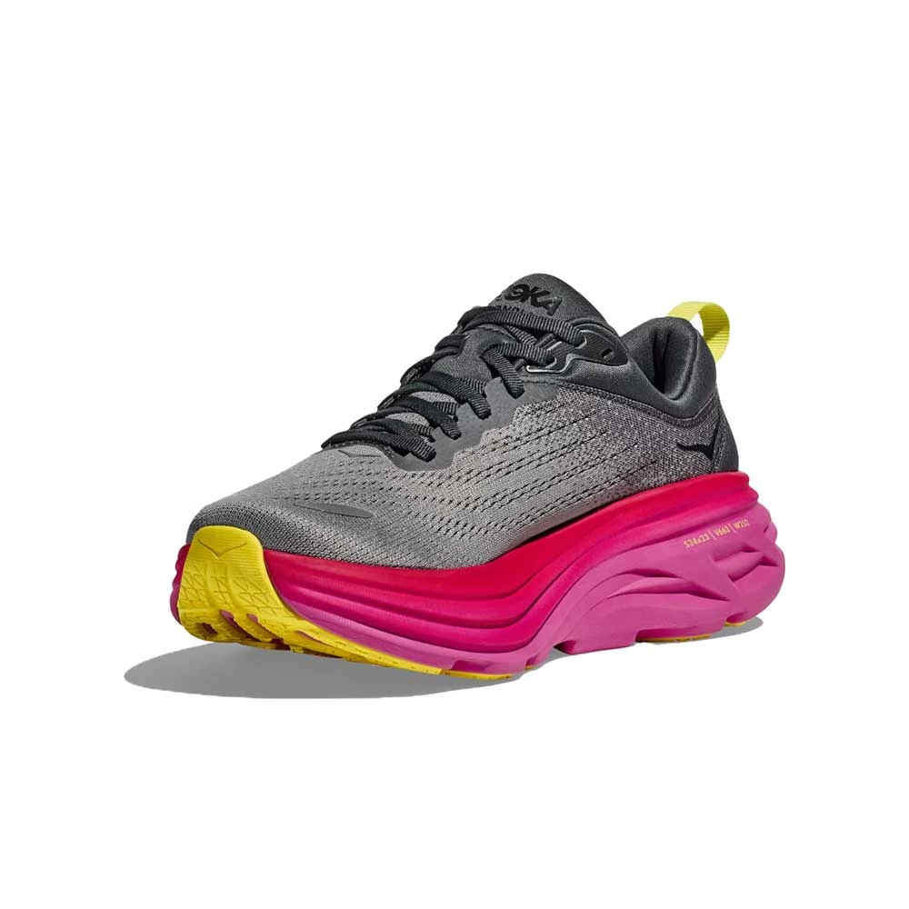 Hoka Women's Bondi 8 Running Shoe- Castlerock/Strawberry- Regular (B) 4 Hoka Women's Bondi 8 Running Shoe- Castlerock/Strawberry- Regular (B) - Image 2