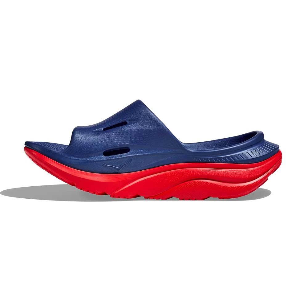 Hoka Unisex Ora Recovery Slide 3 - Bellwether Blue/Red Alert - Regular (D) 5 Hoka Unisex Ora Recovery Slide 3 - Bellwether Blue/Red Alert - Regular (D) - Image 3