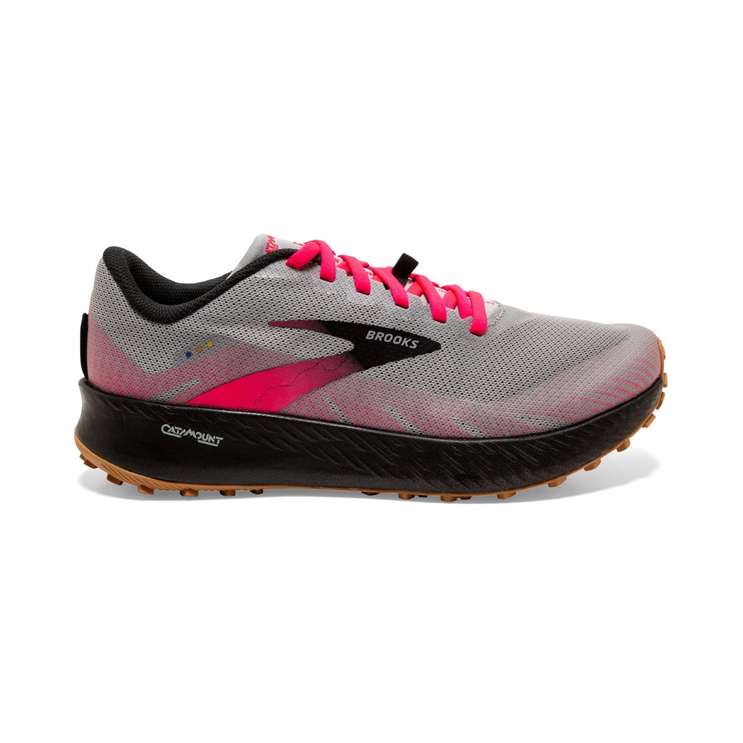 BROOKS Women's Catamount Trail Running Shoe - Alloy/Pink/Black - Regular (B) 3 BROOKS Women's Catamount Trail Running Shoe - Alloy/Pink/Black - Regular (B)