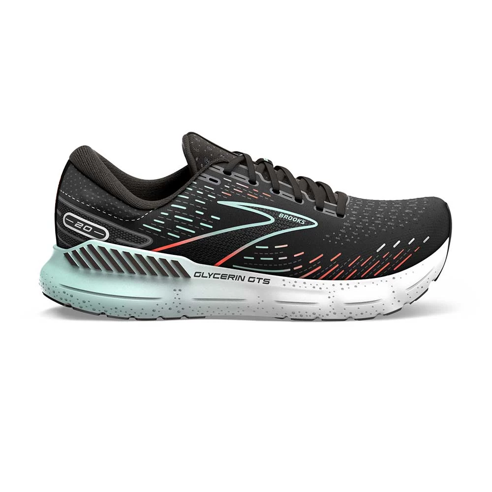 BROOKS Women's Glycerin GTS 20 Running Shoe - Black/Red/Opal - Regular (B) 3 BROOKS Women's Glycerin GTS 20 Running Shoe - Black/Red/Opal - Regular (B)