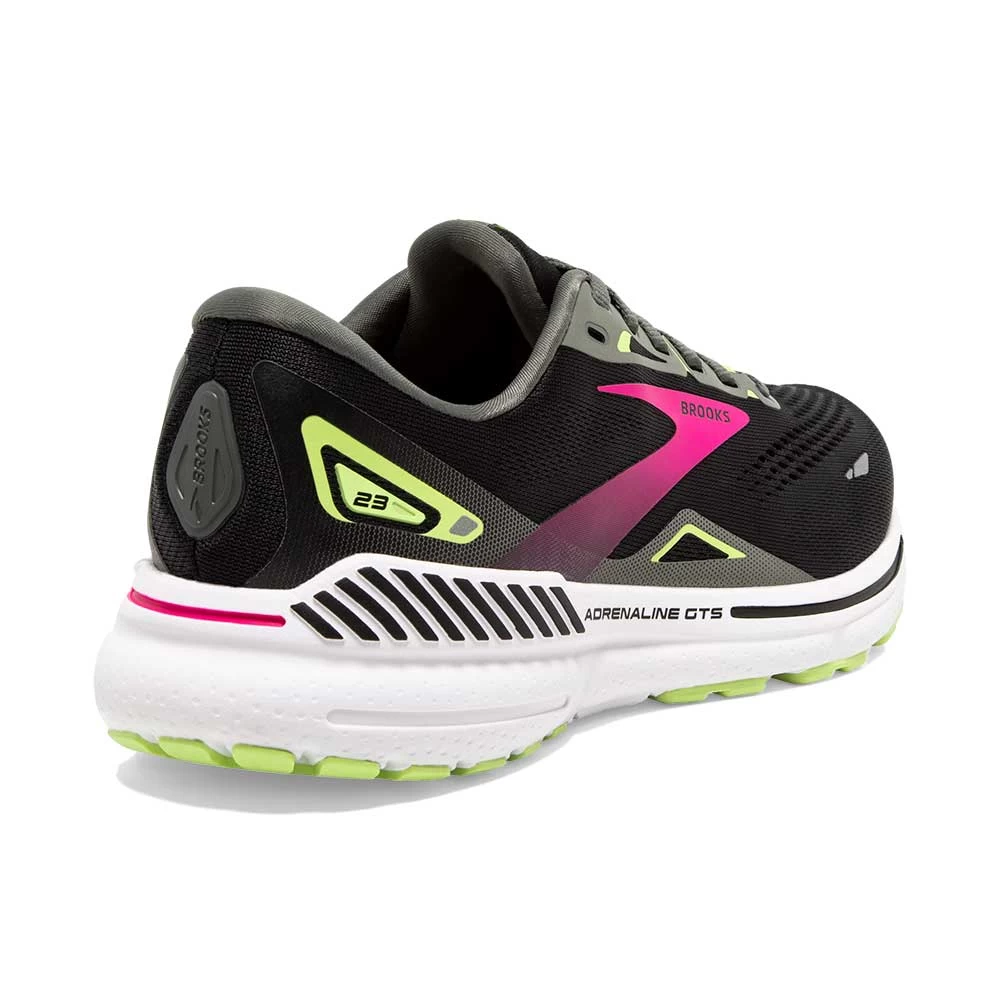 BROOKS Women's Adrenaline GTS 23 Running Shoe - Black/Gunmetal/Sharp Green- Wide (D) 7 BROOKS Women's Adrenaline GTS 23 Running Shoe - Black/Gunmetal/Sharp Green- Wide (D) - Image 5