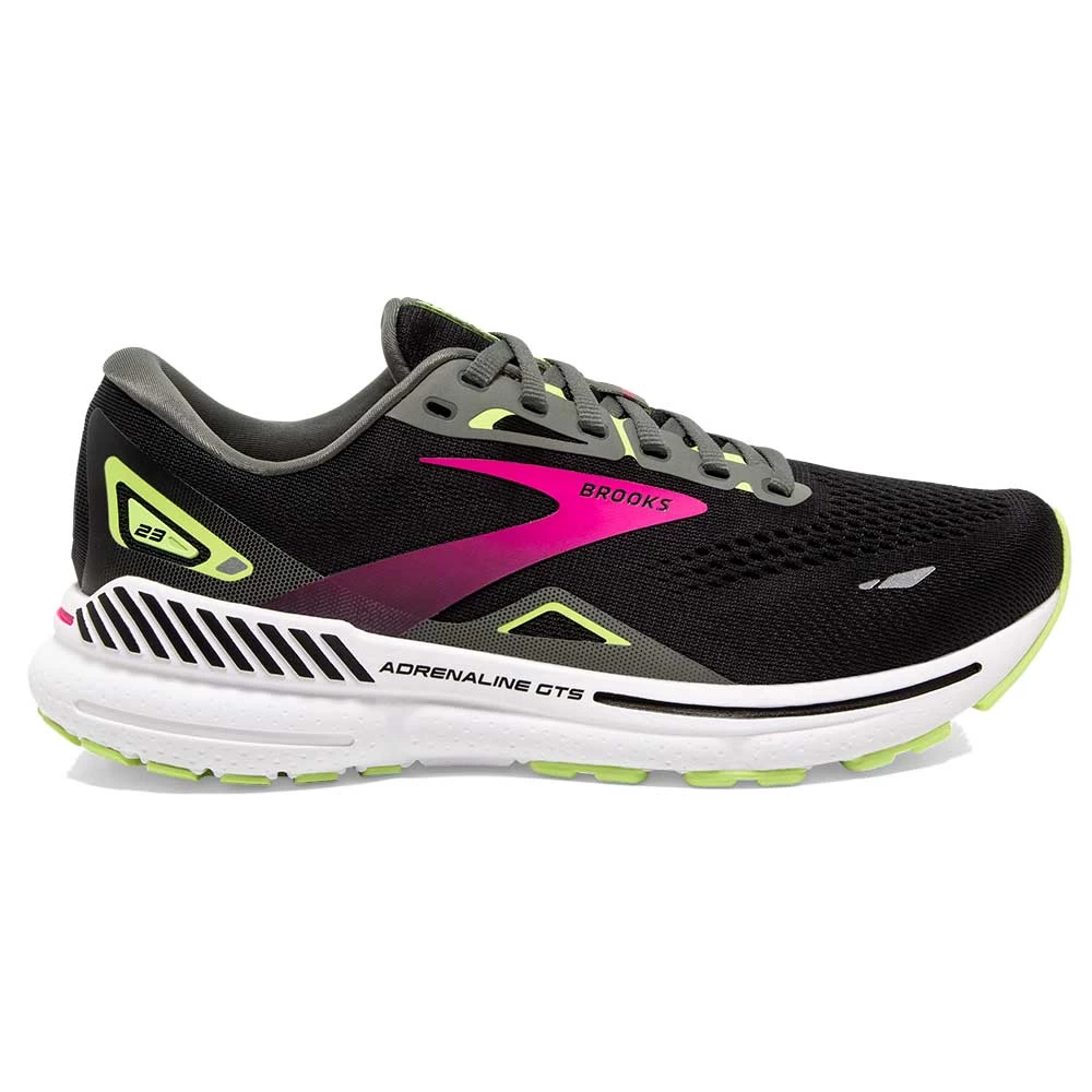 BROOKS Women's Adrenaline GTS 23 Running Shoe - Black/Gunmetal/Sharp Green- Narrow (2A) 3 BROOKS Women's Adrenaline GTS 23 Running Shoe - Black/Gunmetal/Sharp Green- Narrow (2A)