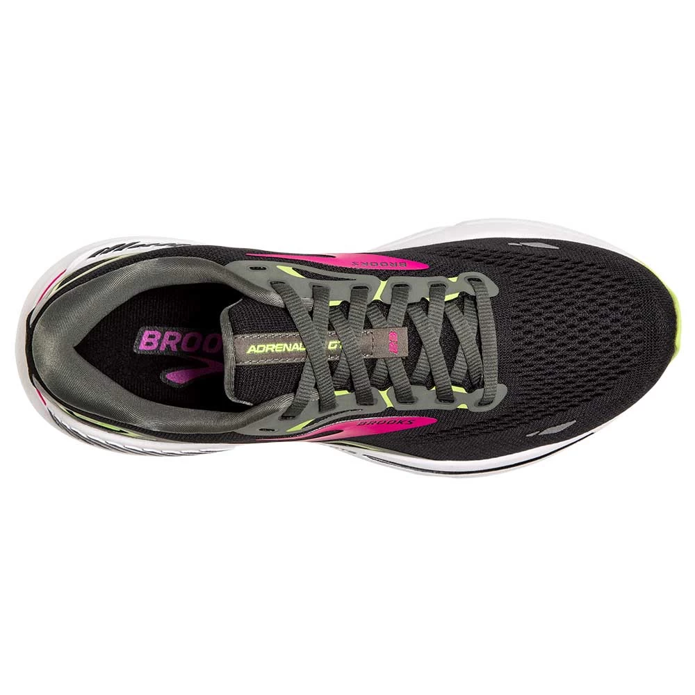 BROOKS Women's Adrenaline GTS 23 Running Shoe - Black/Gunmetal/Sharp Green- Wide (D) 8 BROOKS Women's Adrenaline GTS 23 Running Shoe - Black/Gunmetal/Sharp Green- Wide (D) - Image 6