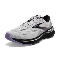 BROOKS Women's Adrenaline GTS 23 Running Shoe - Grey/Black/Purple- Regular (B) 11 BROOKS Women's Adrenaline GTS 23 Running Shoe - Grey/Black/Purple- Regular (B) -Women Shoes Shop 120381 039 Z Adrenaline GTS 23 1