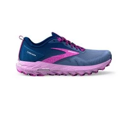 BROOKS Women's Cascadia Trail Running Shoe- Navy/Purple/Violet - Regular (B)