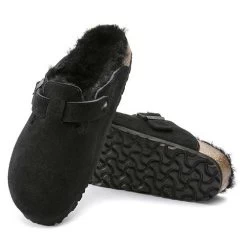 Birkenstock Boston Shearling Black Suede Leather- Regular/Wide 14 Birkenstock Boston Shearling Black Suede Leather- Regular/Wide -Women Shoes Shop 259883 sole 1