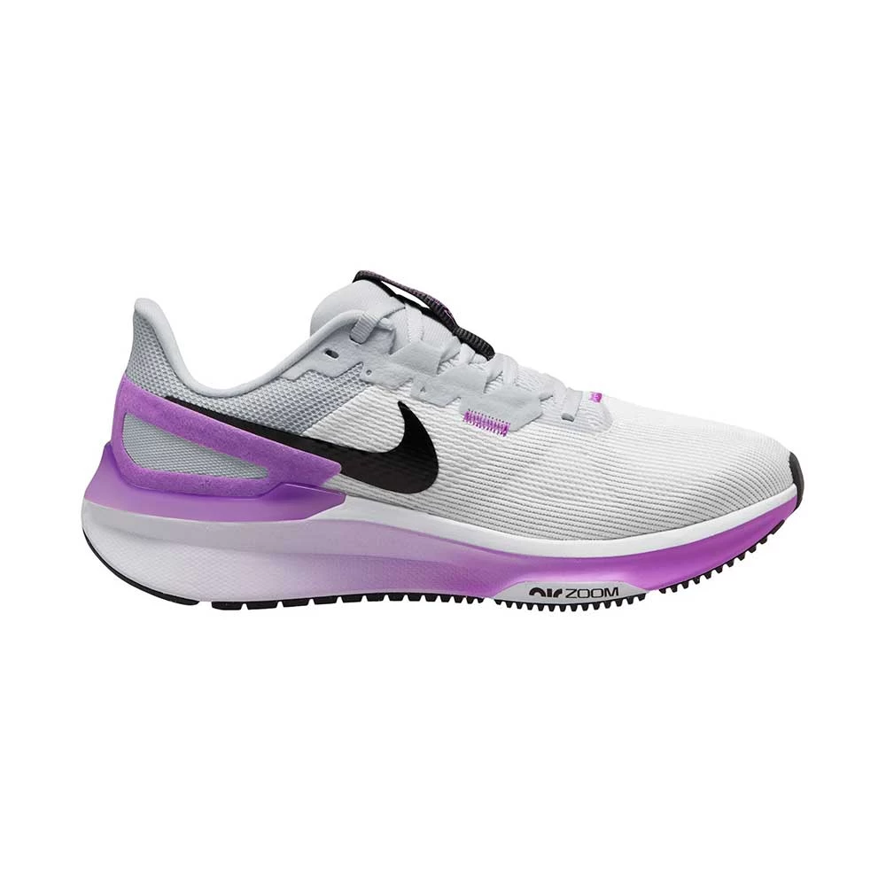Women's Nike Air Zoom Structure 25 Running Shoe - White/Black-Pure Platinum-Fuchsia Dream- Regular (B) 3 Women's Nike Air Zoom Structure 25 Running Shoe - White/Black-Pure Platinum-Fuchsia Dream- Regular (B)