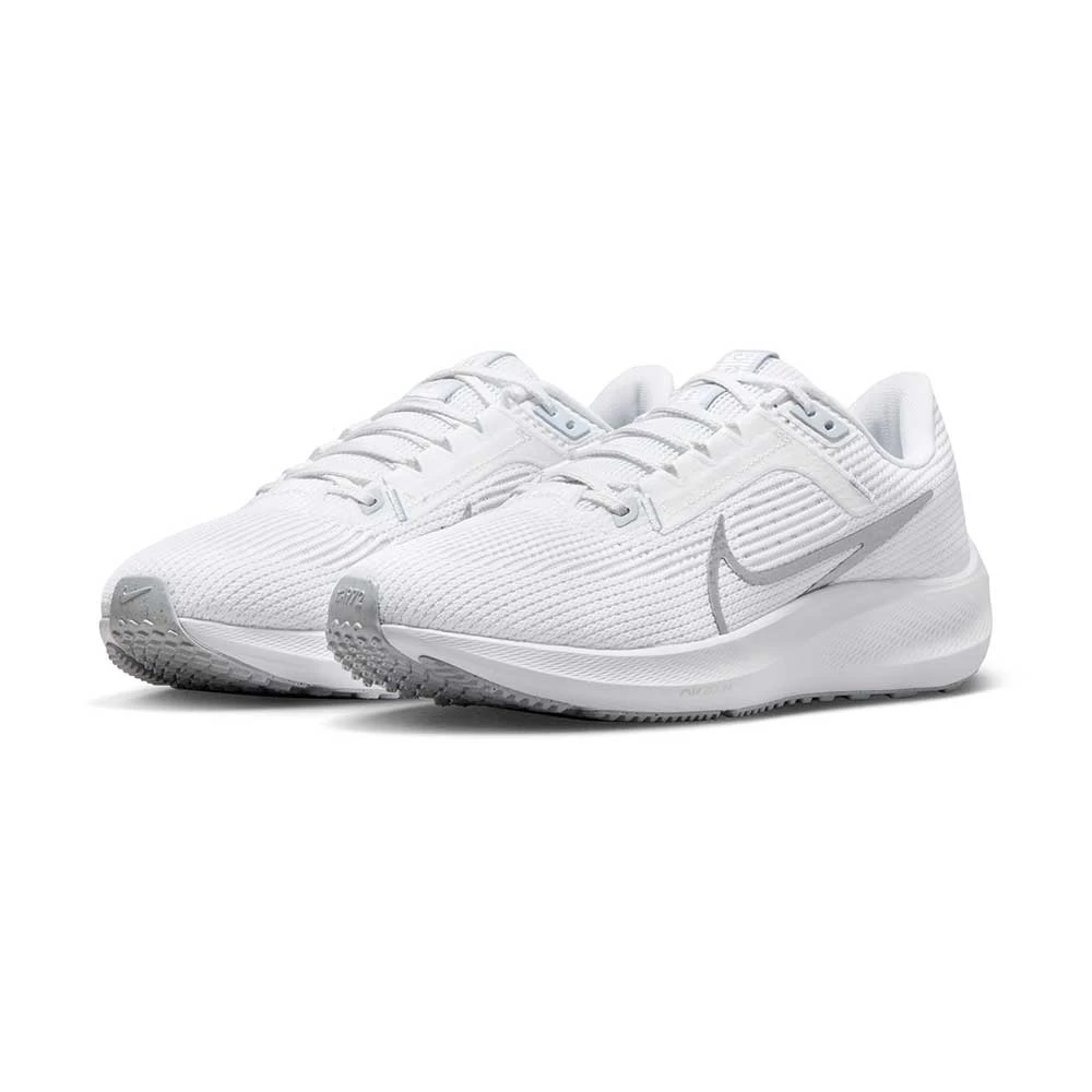 Nike Women's Air Zoom Pegasus 40 Running Shoe- White/Metallic Silver/Pure Platinum- Regular (B) 4 Nike Women's Air Zoom Pegasus 40 Running Shoe- White/Metallic Silver/Pure Platinum- Regular (B) - Image 2