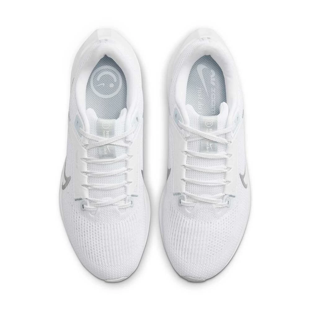 Nike Women's Air Zoom Pegasus 40 Running Shoe- White/Metallic Silver/Pure Platinum- Regular (B) 6 Nike Women's Air Zoom Pegasus 40 Running Shoe- White/Metallic Silver/Pure Platinum- Regular (B) - Image 4