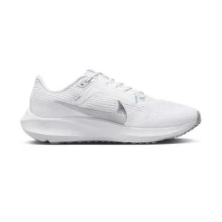 Nike Women's Air Zoom Pegasus 40 Running Shoe- White/Metallic Silver/Pure Platinum- Regular (B)