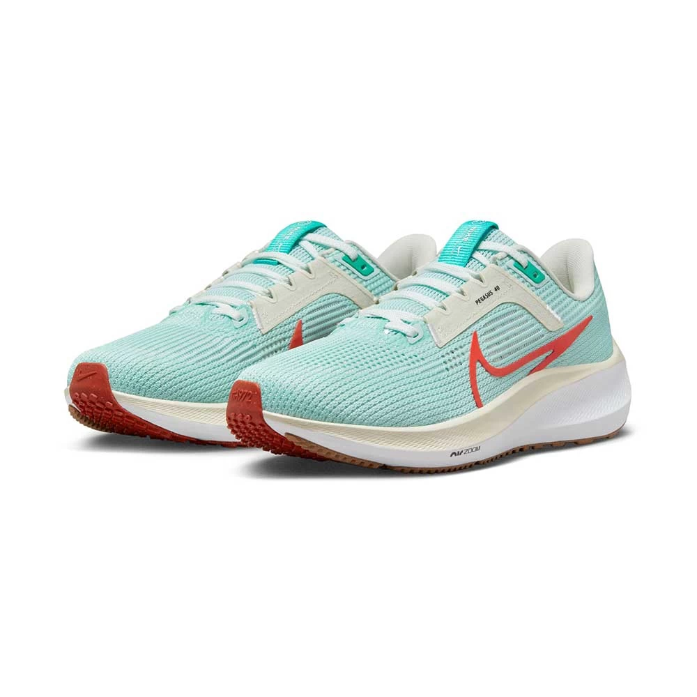 Women's Nike Air Zoom Pegasus 40 Running Shoe - Jade Ice/Picante Red-White-Sea Glass- Regular (B) 4 Women's Nike Air Zoom Pegasus 40 Running Shoe - Jade Ice/Picante Red-White-Sea Glass- Regular (B) - Image 2