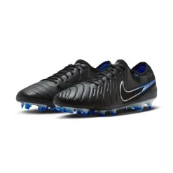 Nike Tiempo Legend 10 Elite FG Soccer Cleat - Black/Chrome-Hyper Blue- Regular (D) -Women Shoes Shop AURORA DV4328 040 PHCFH001 2000