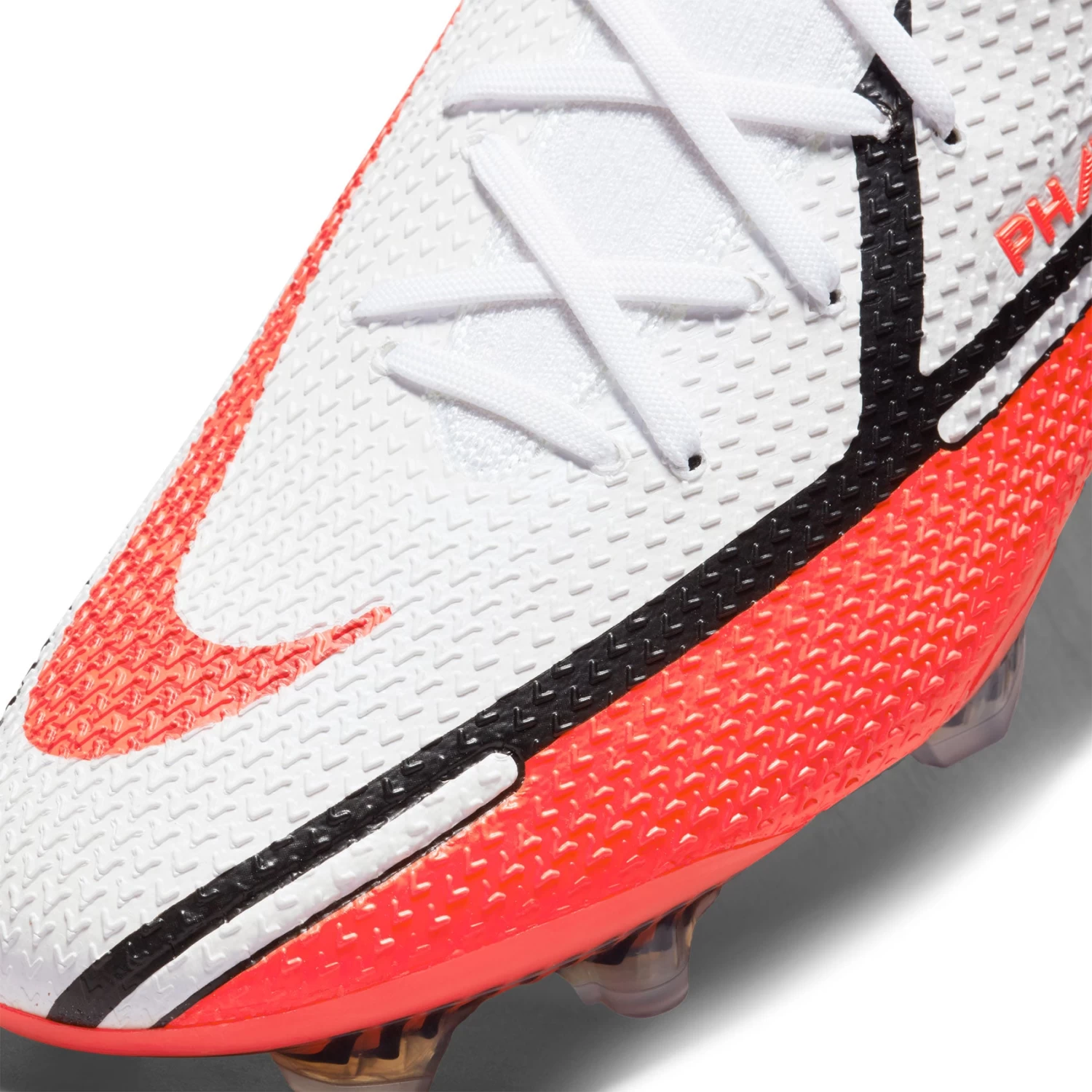 Nike Unisex Phantom GT2 Elite Dynamic Fit FG Soccer Shoes - White/Bright Crimson/Volt - Regular (D) 9 Nike Unisex Phantom GT2 Elite Dynamic Fit FG Soccer Shoes - White/Bright Crimson/Volt - Regular (D) - Image 7