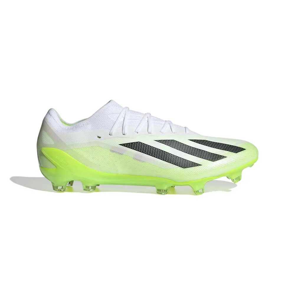Unisex Adidas X CRAZYFAST.1 FG Soccer Shoe - Cloud White/ Core Black/ Lucid Lemon - Regular (D) 3 Unisex Adidas X CRAZYFAST.1 FG Soccer Shoe - Cloud White/ Core Black/ Lucid Lemon - Regular (D)
