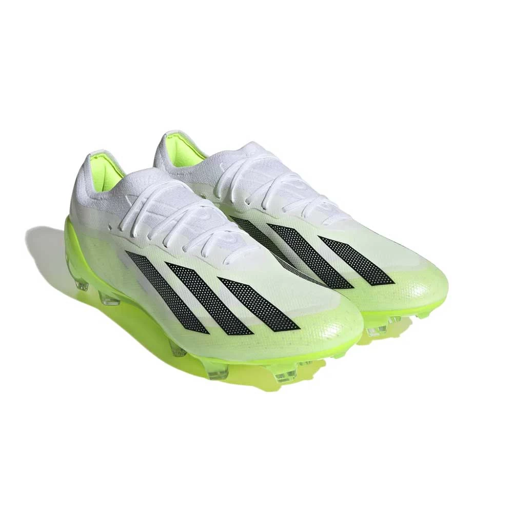 Unisex Adidas X CRAZYFAST.1 FG Soccer Shoe - Cloud White/ Core Black/ Lucid Lemon - Regular (D) 4 Unisex Adidas X CRAZYFAST.1 FG Soccer Shoe - Cloud White/ Core Black/ Lucid Lemon - Regular (D) - Image 2