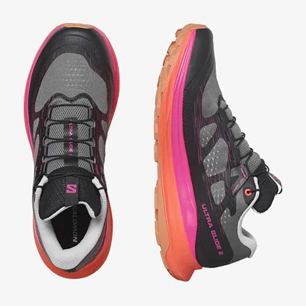 Salomon Women's Ultra Glide 2 Trail Running Shoe - Plum Kitten/Black/Pink Glo - Regular (B) 5 Salomon Women's Ultra Glide 2 Trail Running Shoe - Plum Kitten/Black/Pink Glo - Regular (B) - Image 3