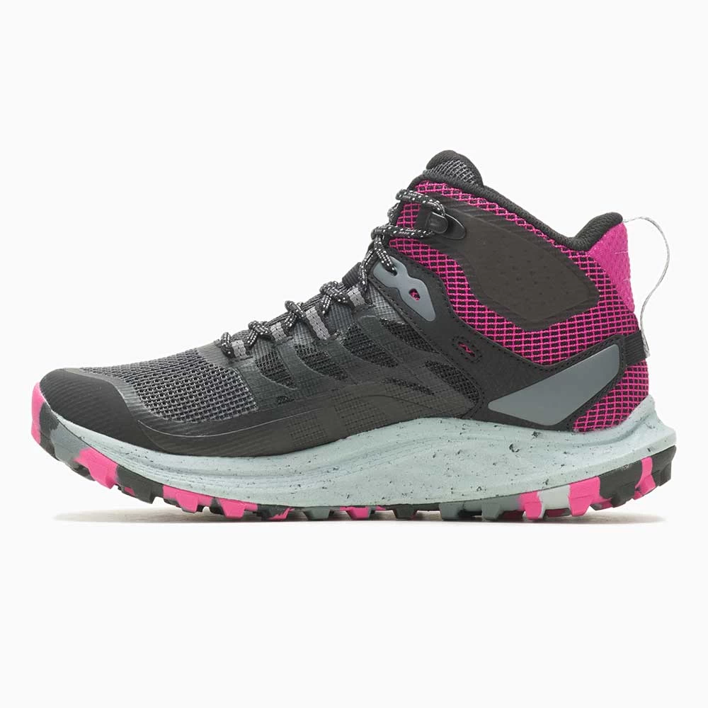 Merrell Women's Antora 3 Mid Waterproof Boot - Black/Fuchsia - Regular (B) 4 Merrell Women's Antora 3 Mid Waterproof Boot - Black/Fuchsia - Regular (B) - Image 2