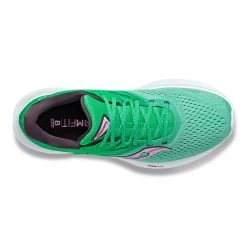 Saucony Women's Ride 16Running Shoe - Sprig/Peony - Wide (D) -Women Shoes Shop S10831 25 3