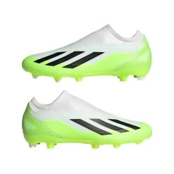 ADIDAS Unisex X Crazyfast .3 Laceless FG Soccer Cleat - Cloud White / Core Black / Lucid Lemon- Regular (D) -Women Shoes Shop X CRAZYFAST.3 LL FG White HQ4515 09 standard