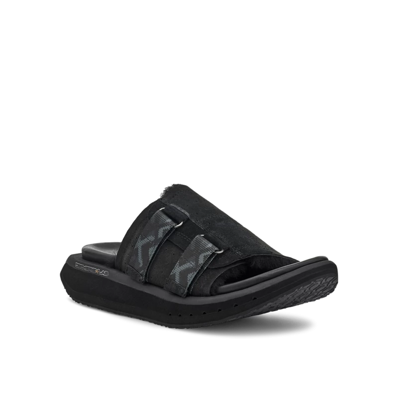 Women's KO-Z Slide Sandal - Black/Dark Grey- Regular (B) 5 Women's KO-Z Slide Sandal - Black/Dark Grey- Regular (B) - Image 3